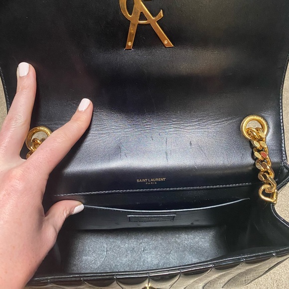 SAINT LAURENT BLACK LEATHER CROSSBODY BAG - Picture 4 of 7